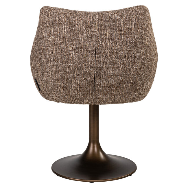 Richmond Interiors  Eetkamerstoel Aldo bruin tweed draaibaar