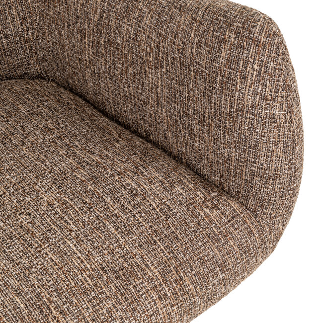 Richmond Interiors  Eetkamerstoel Aldo bruin tweed draaibaar