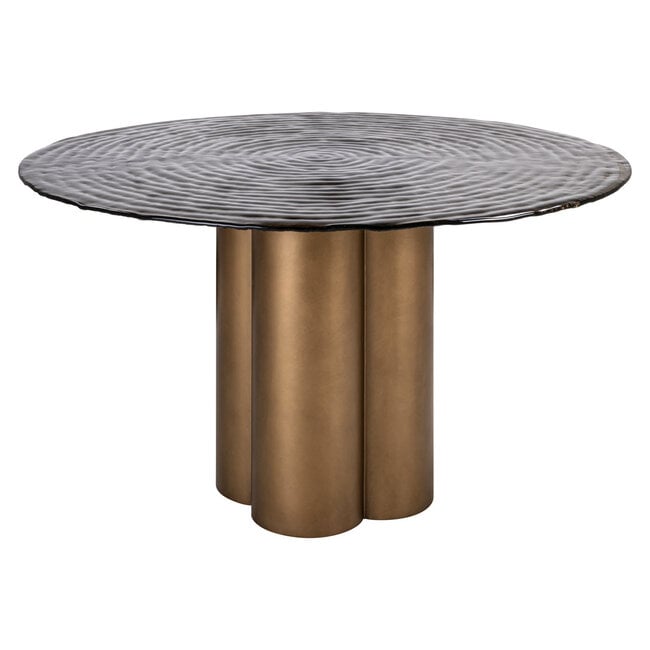 Richmond Interiors  Eettafel Glastonburry goud antique 135Ø