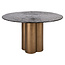 Richmond Interiors  Eettafel Glastonburry goud antique 135Ø