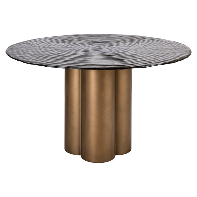 Richmond Interiors  Eettafel Glastonburry goud antique 135Ø