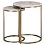 Richmond Interiors  Bijzettafel Bottega Blush beige - Set van 2