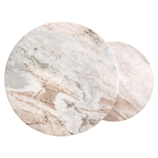 Richmond Interiors  Bijzettafel Bottega Blush beige - Set van 2