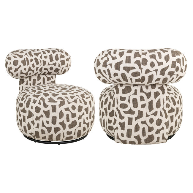Richmond Interiors  Lounge stoel Kaya weave bruin