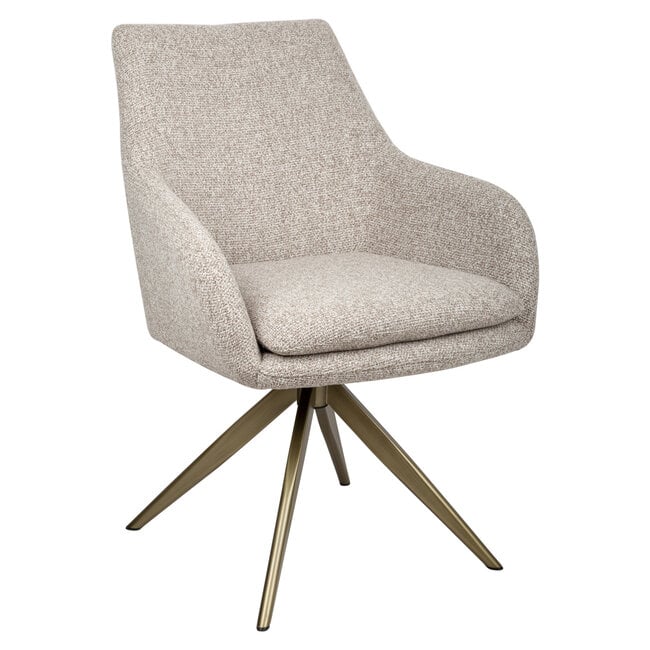 Richmond Interiors  Eetkamerstoel Lisonne cayenne bruin draaibaar fire retardant