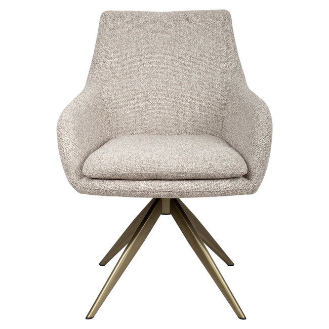 Richmond Interiors  Eetkamerstoel Lisonne cayenne bruin draaibaar fire retardant
