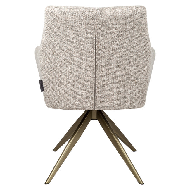 Richmond Interiors  Eetkamerstoel Lisonne cayenne bruin draaibaar fire retardant