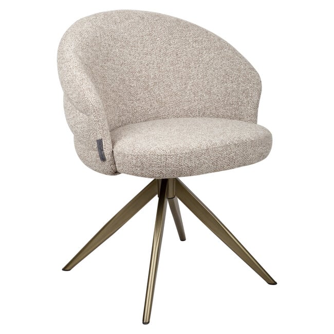 Richmond Interiors  Eetkamerstoel Zendaya cayenne bruin draaibaar fire retardant