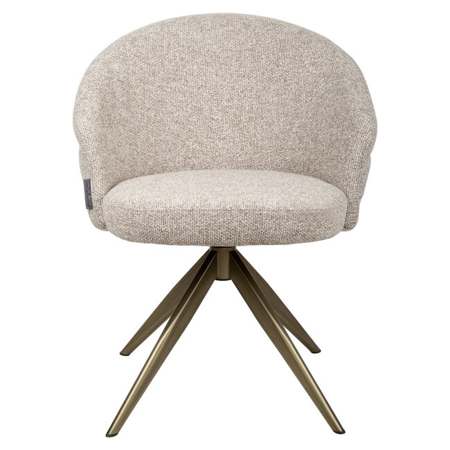 Richmond Interiors  Eetkamerstoel Zendaya cayenne bruin draaibaar fire retardant