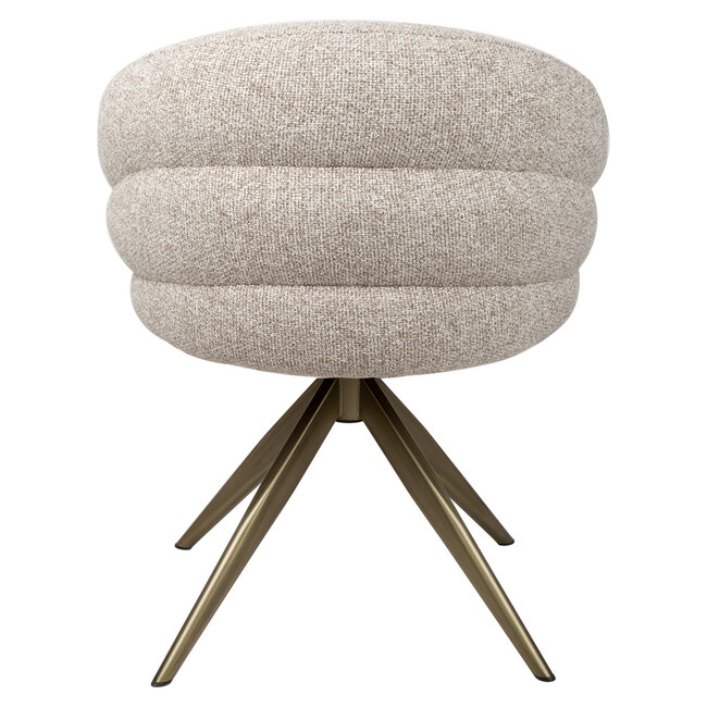 Richmond Interiors  Eetkamerstoel Zendaya cayenne bruin draaibaar fire retardant