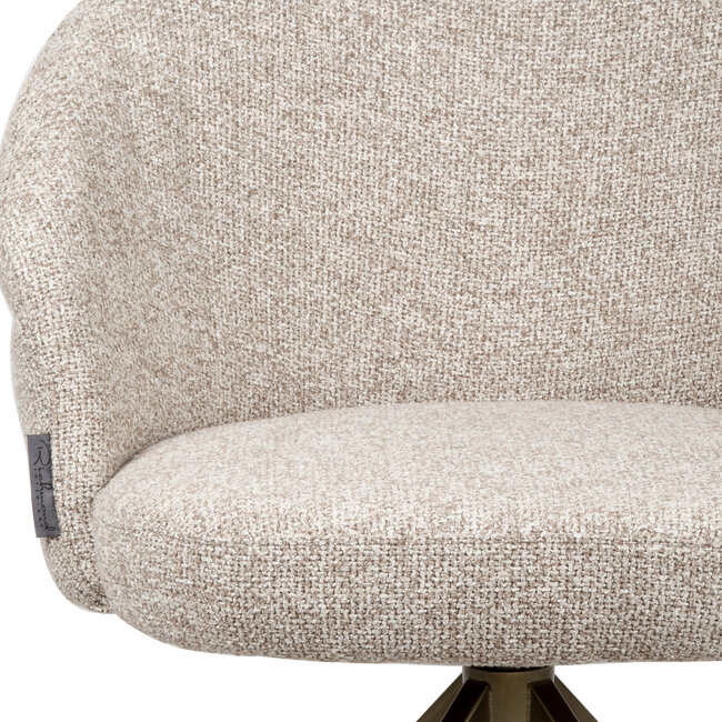 Richmond Interiors  Eetkamerstoel Zendaya cayenne bruin draaibaar fire retardant