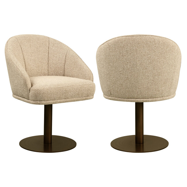 Richmond Interiors  Eetkamerstoel Beverly naturel fancy draaibaar