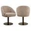 Richmond Interiors  Eetkamerstoel Beverly mocca linear draaibaar