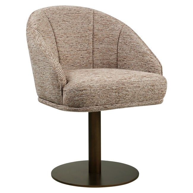 Richmond Interiors  Eetkamerstoel Beverly mocca linear draaibaar