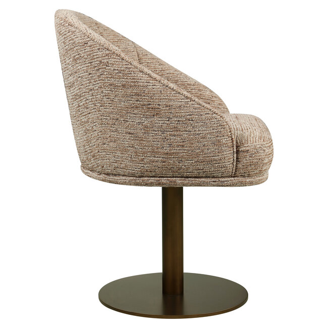 Richmond Interiors  Eetkamerstoel Beverly mocca linear draaibaar