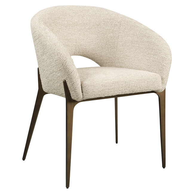 Richmond Interiors  Eetkamerstoel Kenzi naturel linear fire retardant