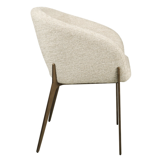 Richmond Interiors  Eetkamerstoel Kenzi naturel linear fire retardant