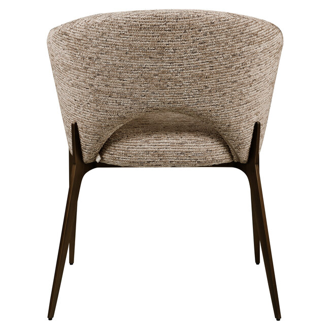 Richmond Interiors  Eetkamerstoel Kenzi mocca linear fire retardant