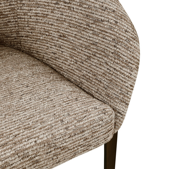 Richmond Interiors  Eetkamerstoel Kenzi mocca linear fire retardant