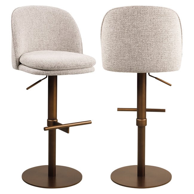 Richmond Interiors  Barstoel Vesper mocca fancy draaibaar