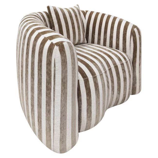 Richmond Interiors  Lounge stoel Luxandra stripes zand