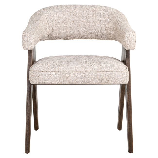 Richmond Interiors  Eetkamerstoel Mori cream tweed fire retardant