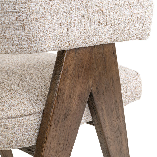 Richmond Interiors  Eetkamerstoel Mori cream tweed fire retardant