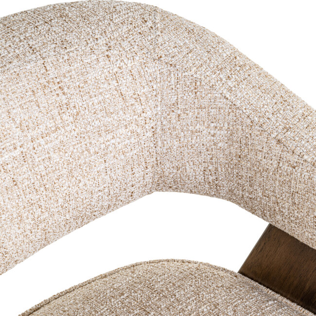 Richmond Interiors  Eetkamerstoel Mori cream tweed fire retardant