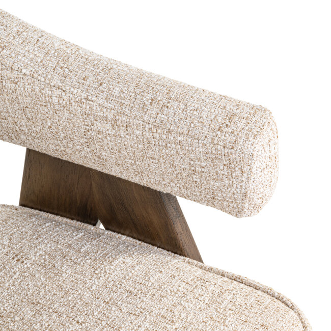 Richmond Interiors  Eetkamerstoel Mori cream tweed fire retardant