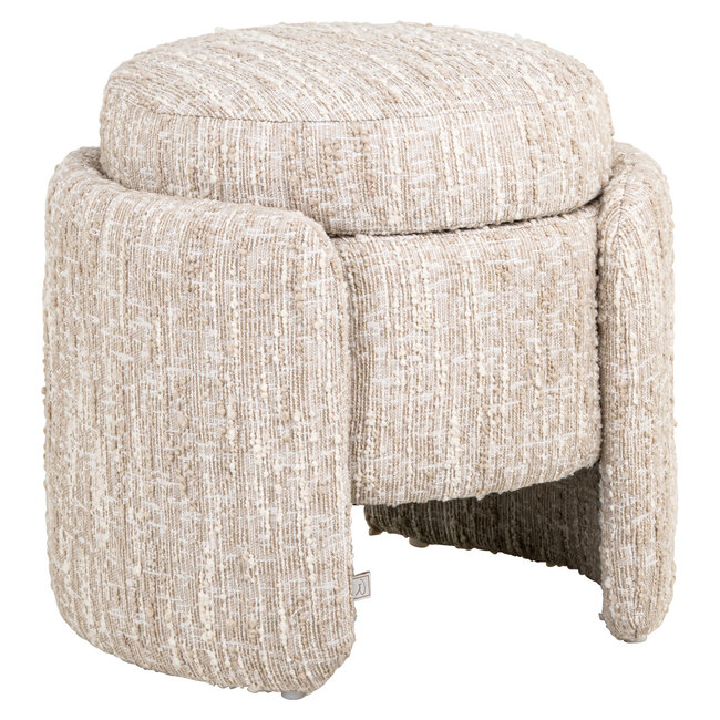 Richmond Interiors  Poef & Voetenbank Cupid beige angora met opbergruimte