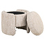 Richmond Interiors  Poef & Voetenbank Cupid beige angora met opbergruimte