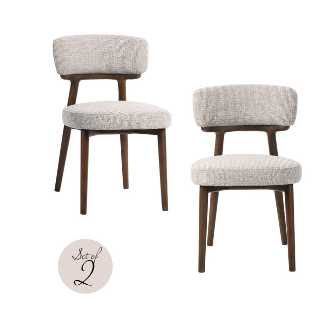 Richmond Interiors  Eetkamerstoel Basker naturel fancy - Set van 2