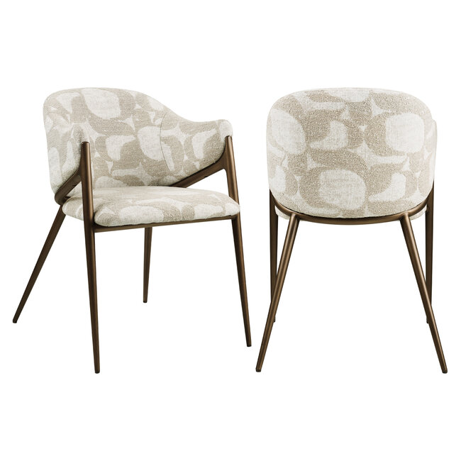 Richmond Interiors  Eetkamerstoel Gwen naturel oasis