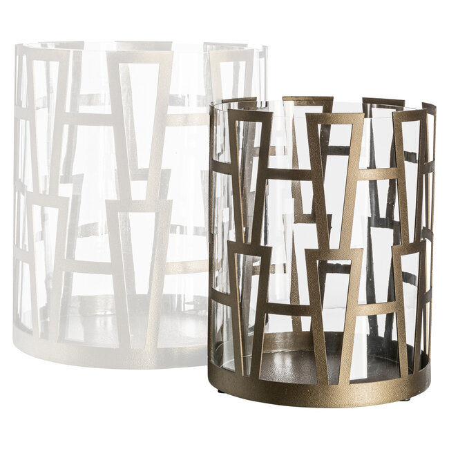 Richmond Interiors  Windlicht Shandy antiek brons klein