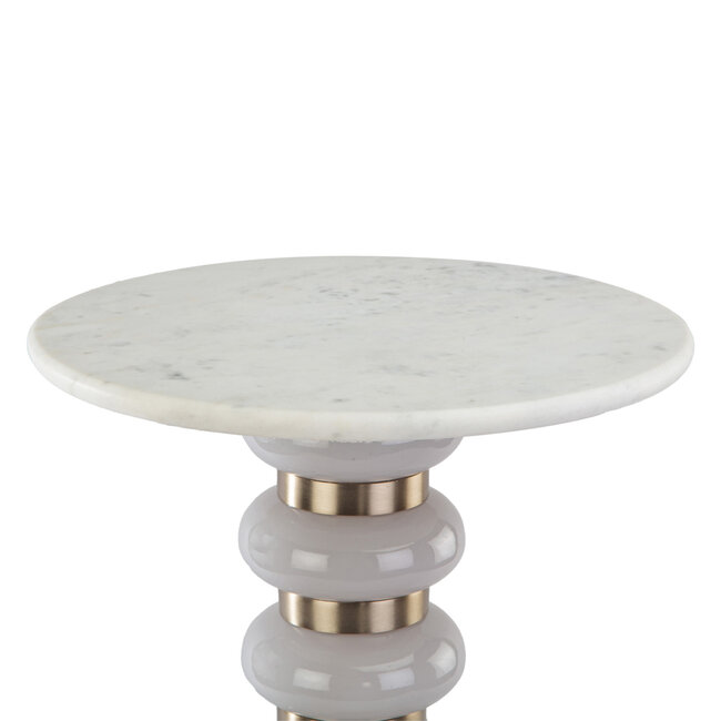 Richmond Interiors  Bijzettafel Villeray wit Ø40 cm
