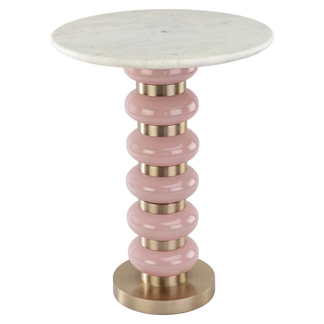 Richmond Interiors  Bijzettafel Villeray roze Ø 40 cm