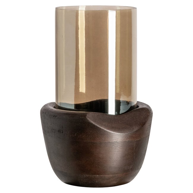 Richmond Interiors  Windlicht Jade walnoot klein