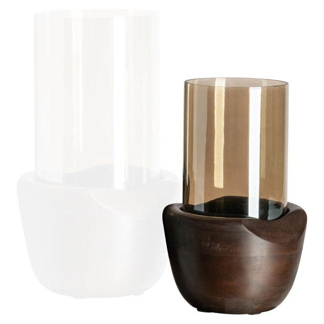 Richmond Interiors  Windlicht Jade walnoot klein