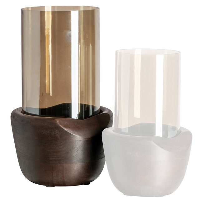 Richmond Interiors  Windlicht Sloane walnoot groot