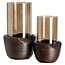 Richmond Interiors  Windlicht Sloane walnoot groot