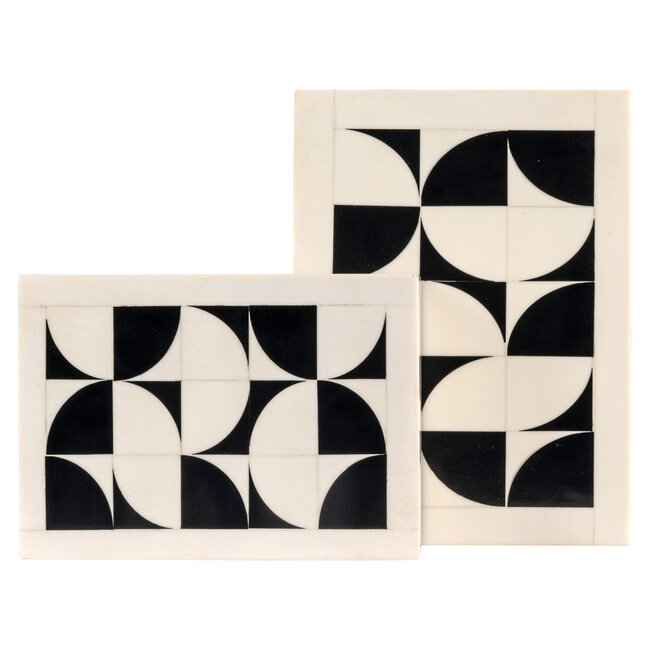 Richmond Interiors  Opbergdoos Flake wit - Set van 2