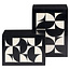 Richmond Interiors  Opbergdoos Rae zwart/wit - Set van 2