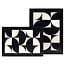 Richmond Interiors  Opbergdoos Rae zwart/wit - Set van 2