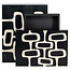 Richmond Interiors  Opbergdoos Lux zwart/wit - Set van 2