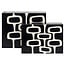 Richmond Interiors  Opbergdoos Lux zwart/wit - Set van 2