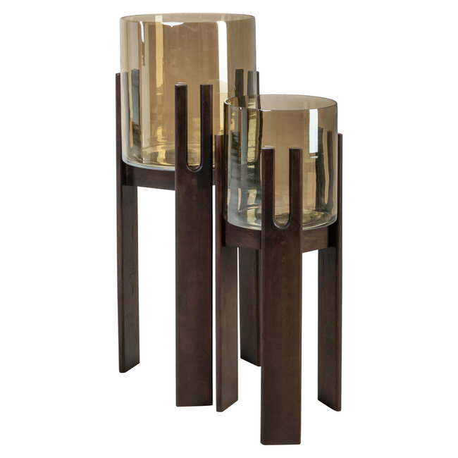 Richmond Interiors  Windlicht Reese walnoot groot