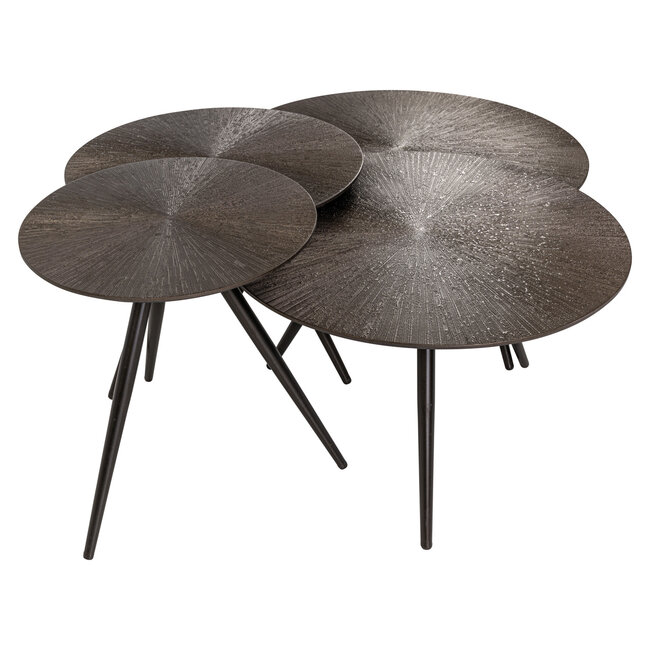 Richmond Interiors  Salontafel Quadra Brunzae - Set van 4