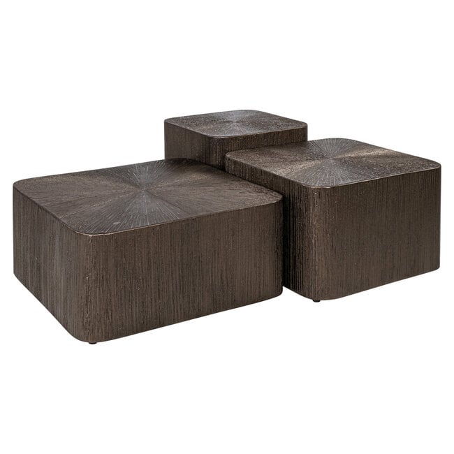 Richmond Interiors  Salontafel Cubes Brunzae - Set van 3
