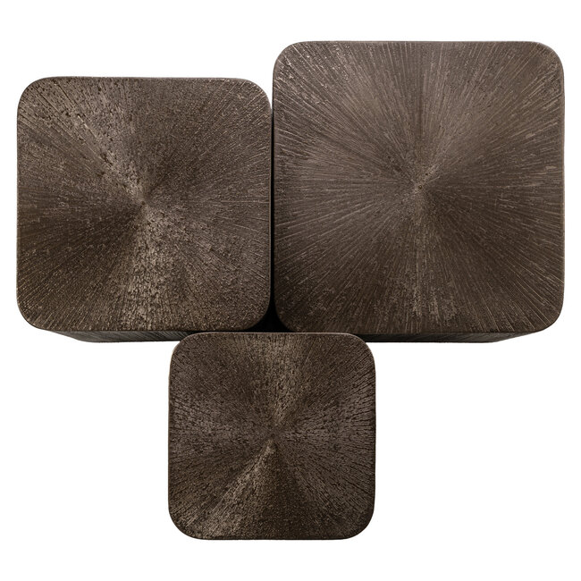 Richmond Interiors  Salontafel Cubes Brunzae - Set van 3