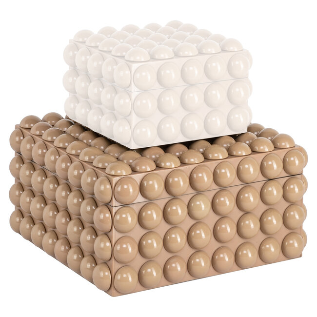 Richmond Interiors  Opbergdoos Ash beige groot
